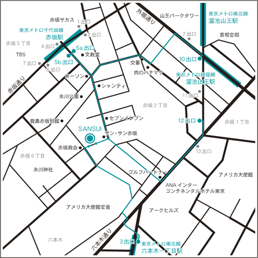 SANSUI国際特許事務所東京オフィス地図