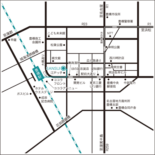 SANSUI国際特許事務所豊橋オフィス地図